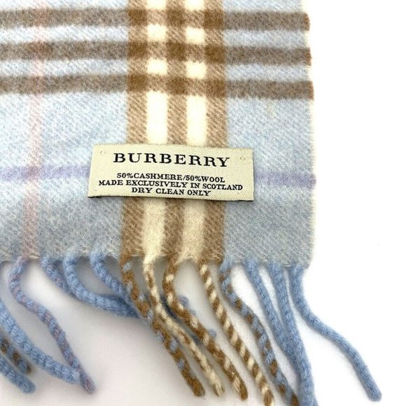 AUTHENTIC BURBERRY check New tag/fringe Fashion Accessories Scarf Wool / - Picture 5 of 6
